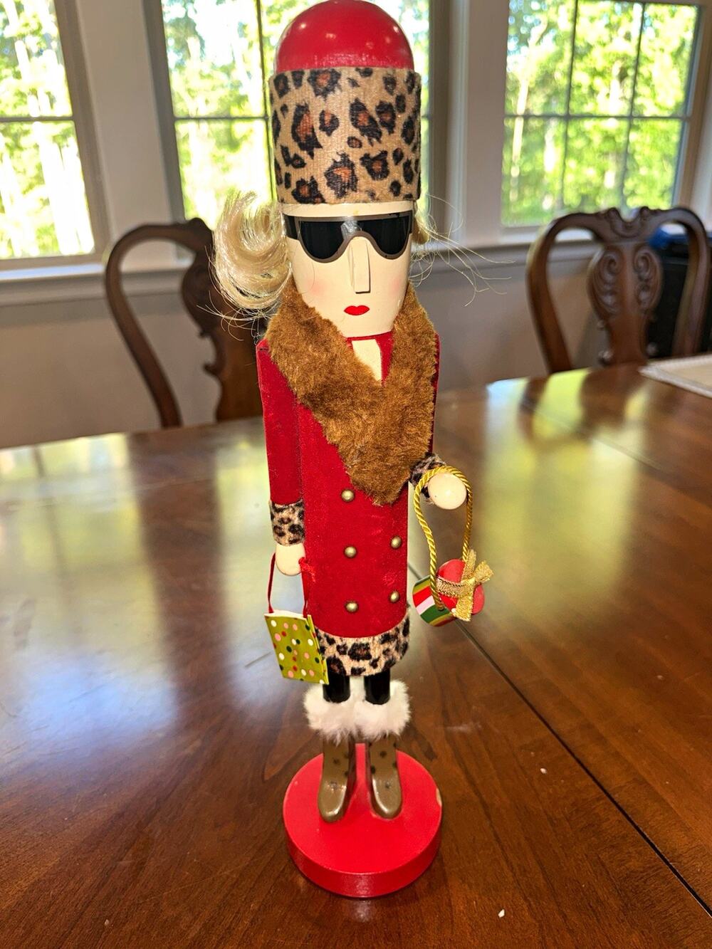 Ornativity Glam Fashion Lady Shopper Nutcracker